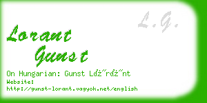 lorant gunst business card